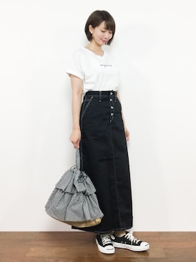 三由佳奈さん(レディース・160cm)の夏コーディネート