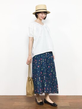 三由佳奈さん（レディース・160cm）の夏コーディネート