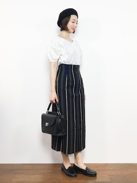 三由佳奈さん（レディース・160cm）の夏コーディネート