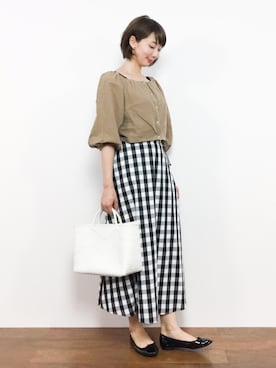 三由佳奈さん（レディース・160cm）の夏コーディネート