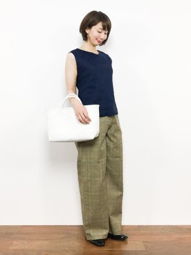 三由佳奈さん（レディース・160cm）の夏コーディネート