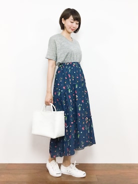 三由佳奈さん（レディース・160cm）の夏コーディネート