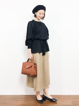 三由佳奈さん（レディース・160cm）の夏コーディネート