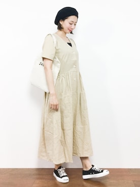 三由佳奈さん（レディース・160cm）の夏コーディネート