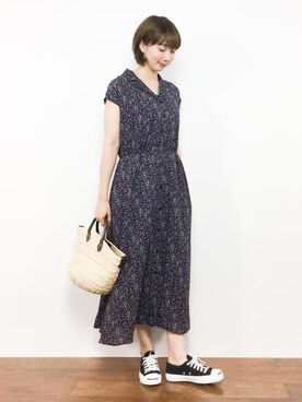 三由佳奈さん（レディース・160cm）の夏コーディネート