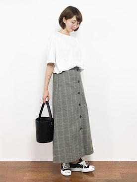 三由佳奈さん（レディース・160cm）の夏コーディネート