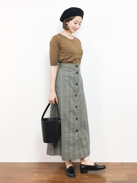 三由佳奈さん（レディース・160cm）の夏コーディネート