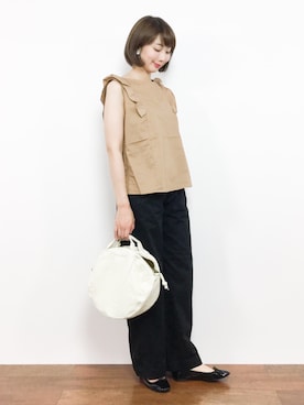 三由佳奈さん（レディース・160cm）の夏コーディネート