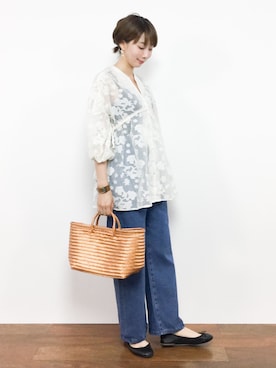 三由佳奈さん（レディース・160cm）の夏コーディネート