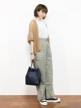 三由佳奈さん（レディース・160cm）の夏コーディネート