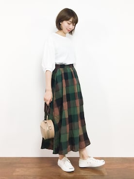 三由佳奈さん（レディース・160cm）の夏コーディネート