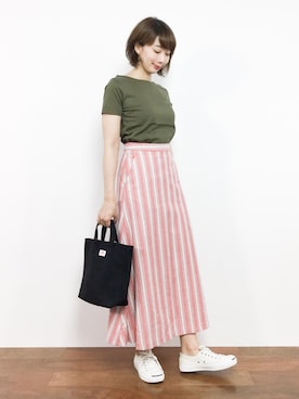 三由佳奈さん（レディース・160cm）の夏コーディネート