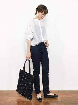 三由佳奈さん（レディース・160cm）の夏コーディネート