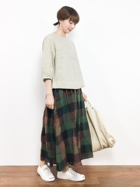 三由佳奈さん（レディース・160cm）の夏コーディネート