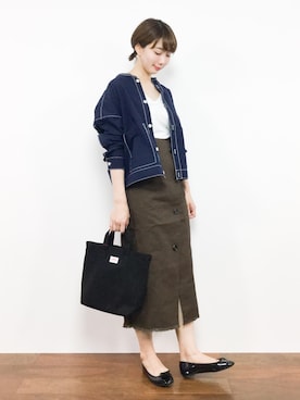 三由佳奈さん（レディース・160cm）の夏コーディネート