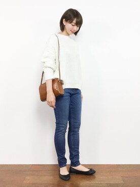 三由佳奈さん（レディース・160cm）の秋コーディネート