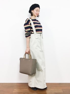 三由佳奈さん(レディース・160cm)の秋コーディネート