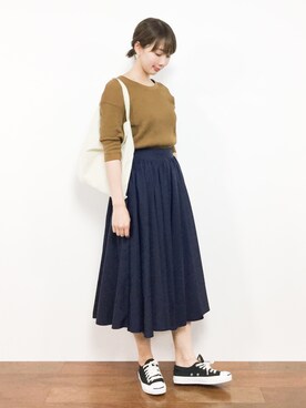 三由佳奈さん（レディース・160cm）の夏コーディネート