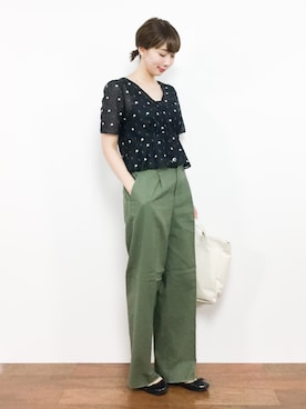 三由佳奈さん（レディース・160cm）の秋コーディネート