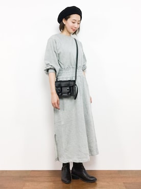 三由佳奈さん(レディース・160cm)の秋コーディネート