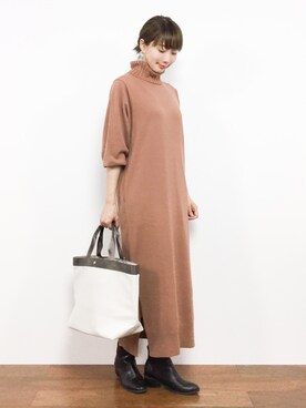 三由佳奈さん(レディース・160cm)の秋コーディネート