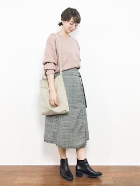 三由佳奈さん（レディース・160cm）の秋コーディネート