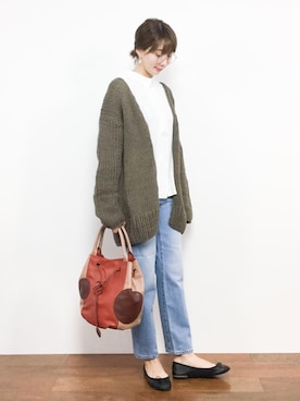 三由佳奈さん（レディース・160cm）の秋コーディネート