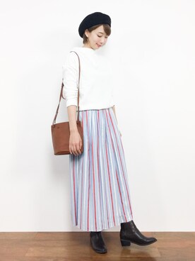 三由佳奈さん（レディース・160cm）の秋コーディネート