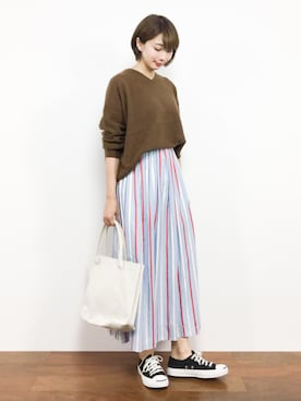 三由佳奈さん（レディース・160cm）の秋コーディネート