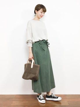 三由佳奈さん(レディース・160cm)の秋コーディネート