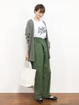 三由佳奈さん(レディース・160cm)の秋コーディネート