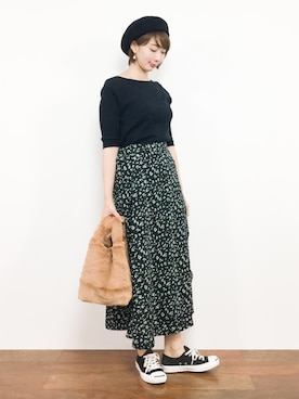 三由佳奈さん（レディース・160cm）の秋コーディネート