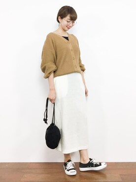 三由佳奈さん（レディース・160cm）の秋コーディネート