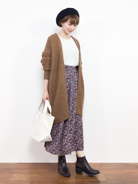 三由佳奈さん（レディース・160cm）の秋コーディネート