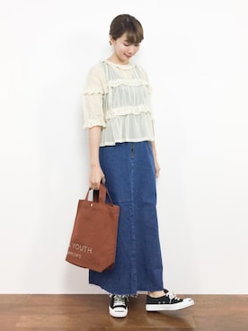 三由佳奈さん（レディース・160cm）の秋コーディネート