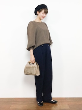 三由佳奈さん（レディース・160cm）の秋コーディネート