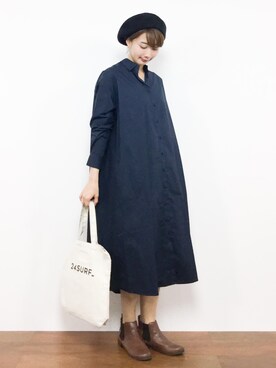 三由佳奈さん（レディース・160cm）の秋コーディネート