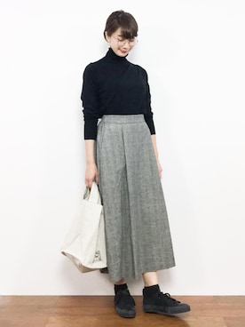 三由佳奈さん(レディース・160cm)の秋コーディネート