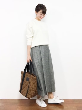 三由佳奈さん(レディース・160cm)の秋コーディネート