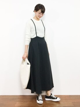 三由佳奈さん（レディース・160cm）の秋コーディネート