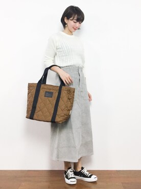 三由佳奈さん(レディース・160cm)の秋コーディネート