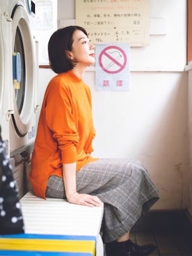 三由佳奈さん（レディース・160cm）の秋コーディネート