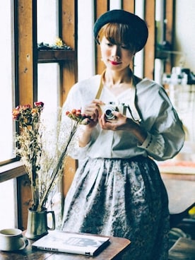 三由佳奈さん（レディース・160cm）の秋コーディネート