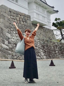 三由佳奈さん（レディース・160cm）の秋コーディネート