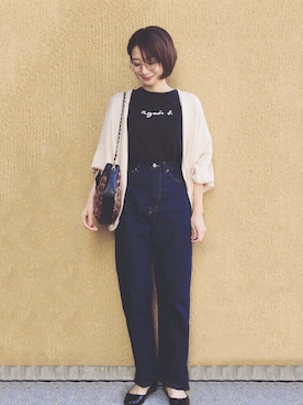 三由佳奈さん（レディース・160cm）の秋コーディネート