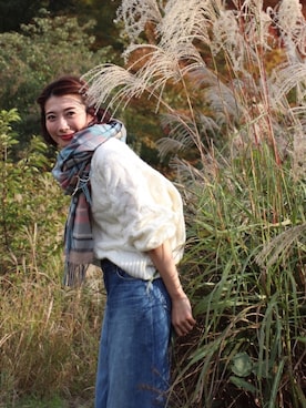 三由佳奈さん（レディース・160cm）の秋コーディネート