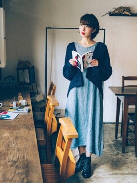 三由佳奈さん(レディース・160cm)の秋コーディネート