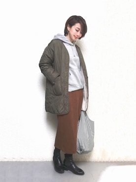 三由佳奈さん(レディース・160cm)の冬コーディネート