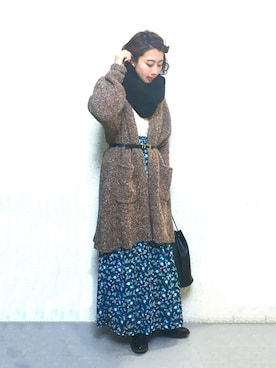 三由佳奈さん（レディース・160cm）の秋コーディネート