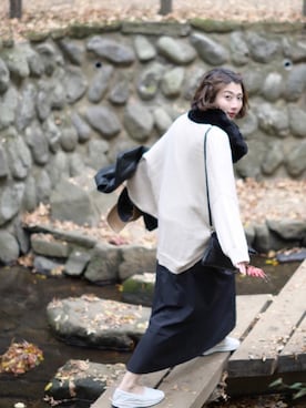 三由佳奈さん（レディース・160cm）の冬コーディネート